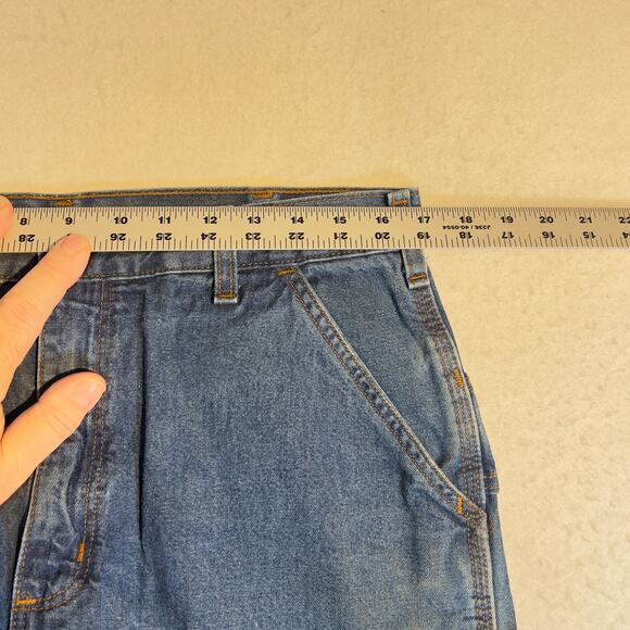 Carhartt FR Denim Jeans Men's 34w x 32L Flame Resistant FRB13 DNM Blue Utility - Picture 11 of 16